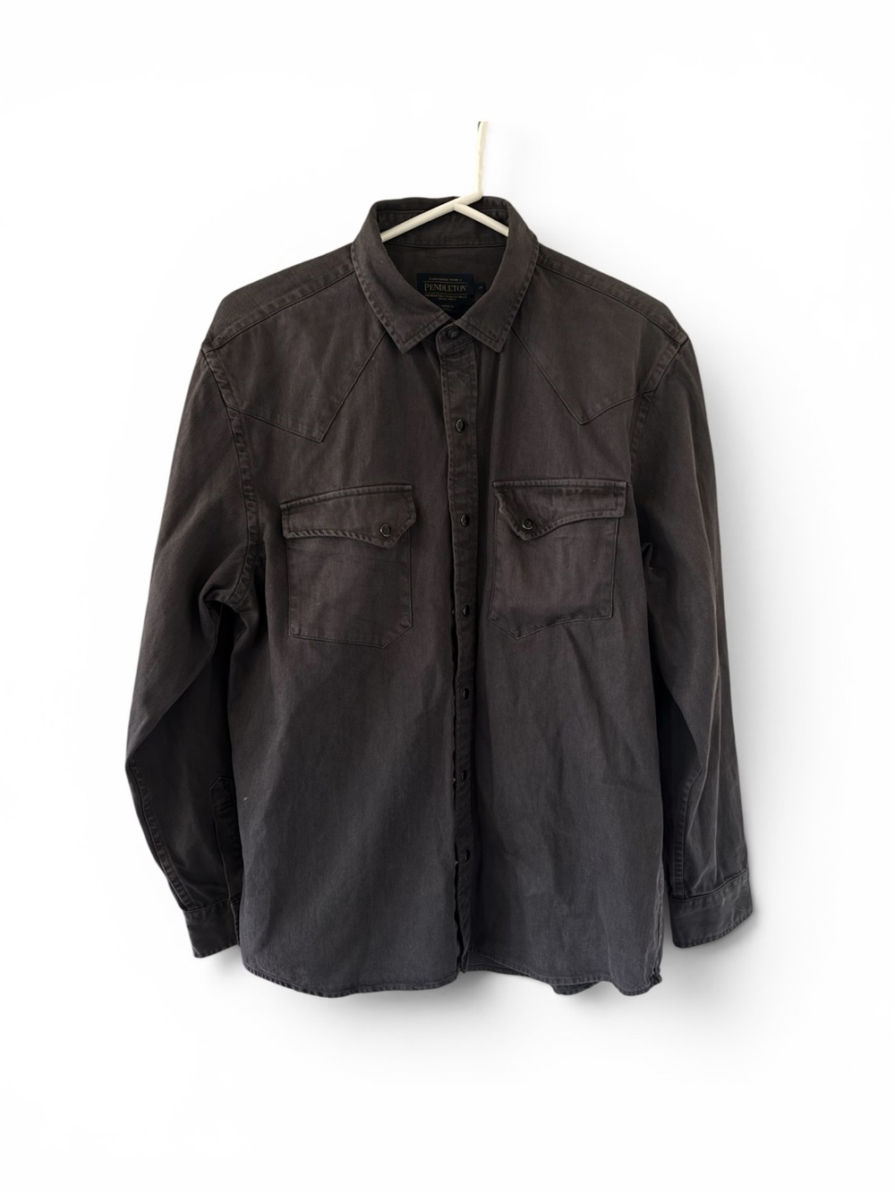 Pendleton Washed Black Snap Button Western Shirt | Size M